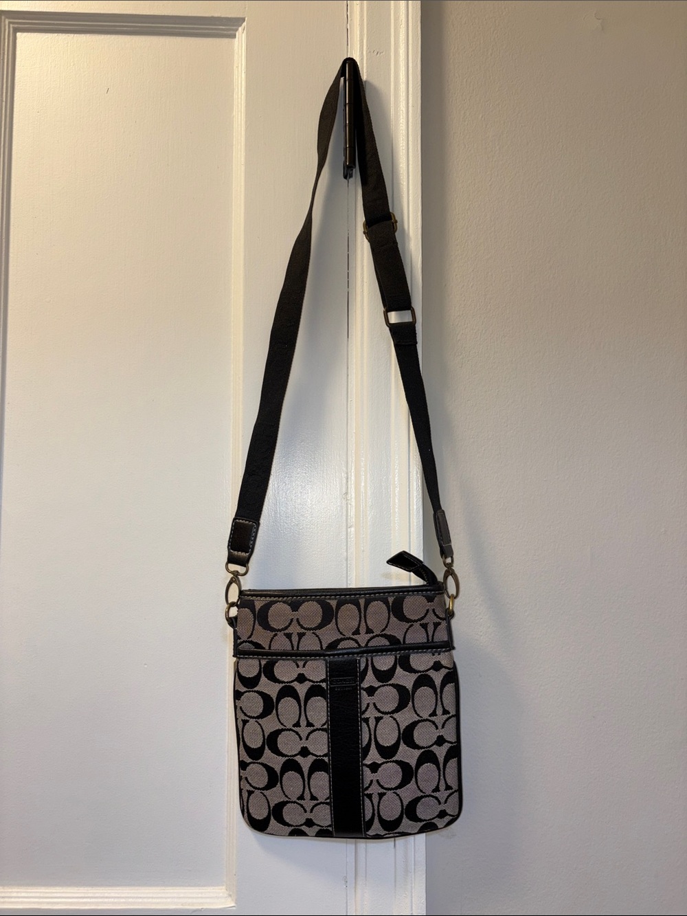 Coach Black  Signature Crossbody Bag
